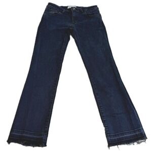 DL1961 Jeans Womens 26 Blue Mara Instasculpt Straight Ankle Dark Wash Distressed
